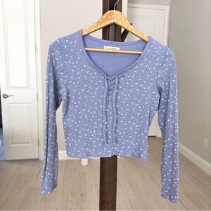 Lace Up Long Sleeve Top